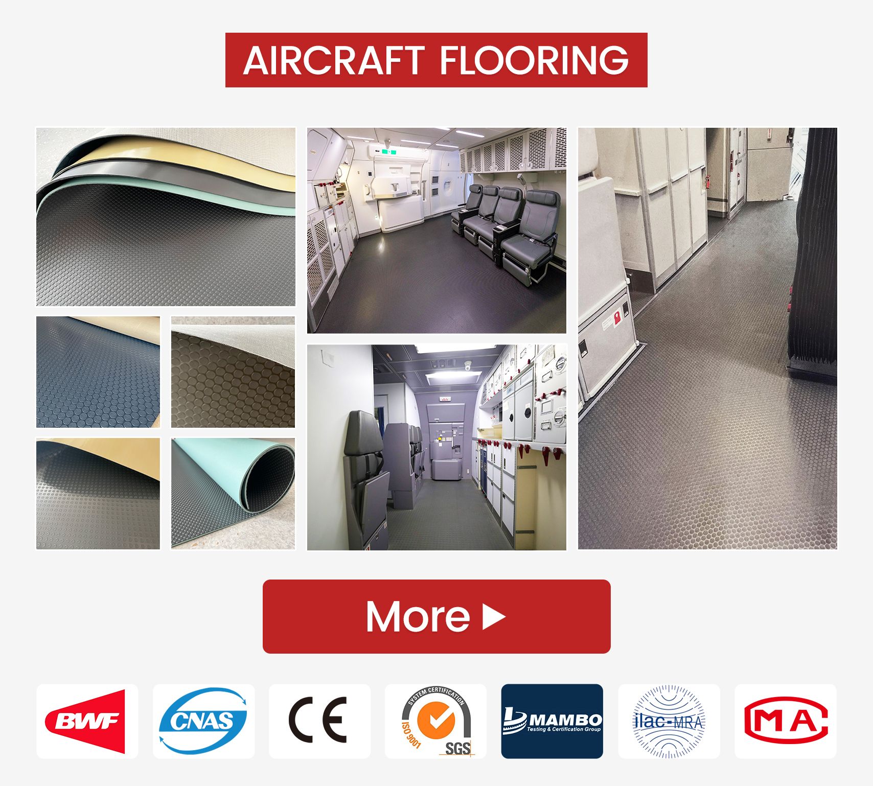 PVC aircraft flooring
